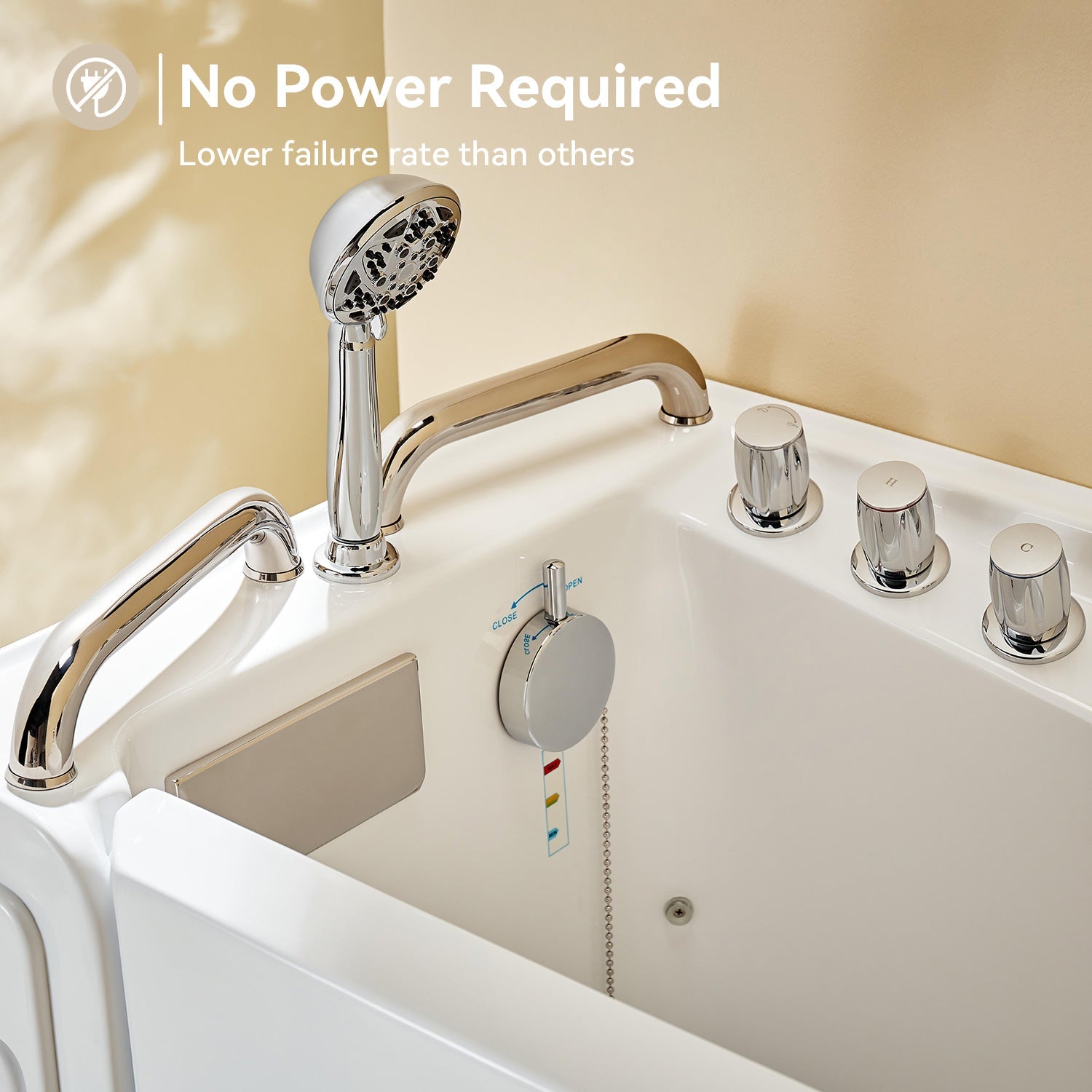 Walk in Tub with Shower and ADA Compliant for Senior Model WT52-L