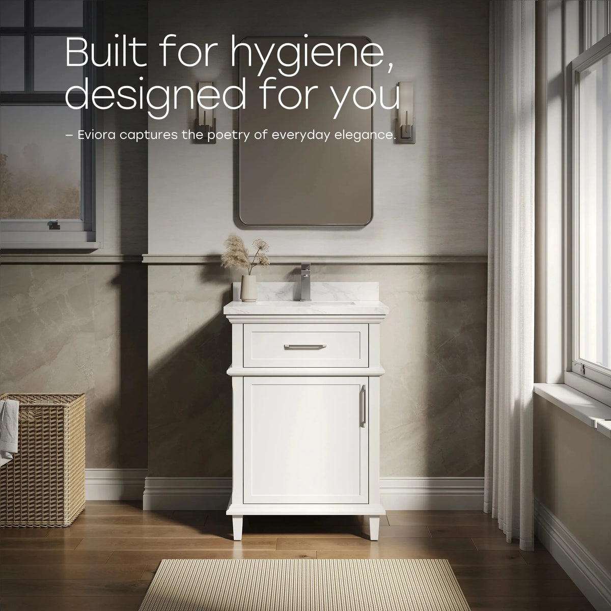 HOROW HR-VNB24 Bathroom Vanity Set with Soft Close Storage System