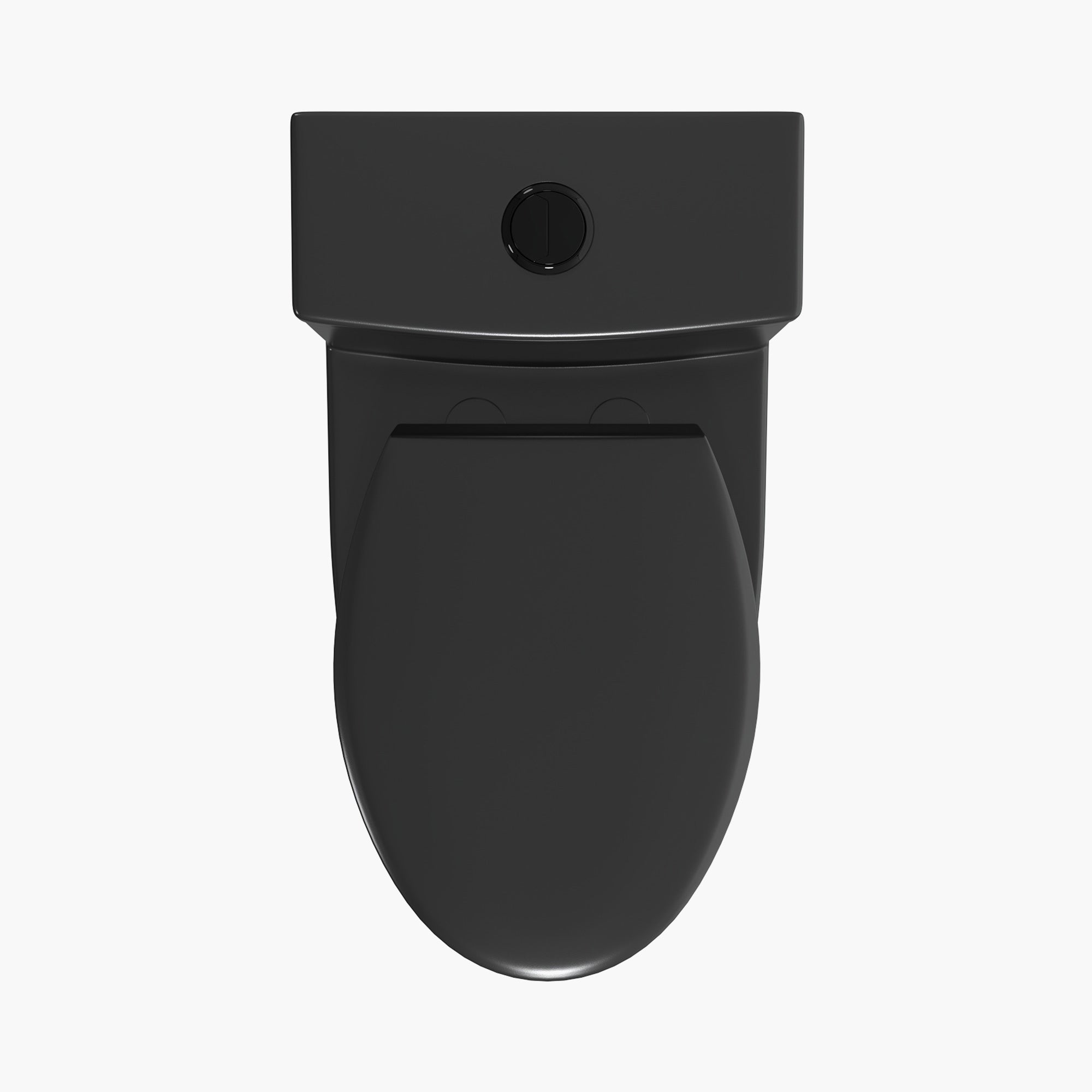 HOROW Black Ceramic Toilet 1.28 GPF Dual Flash Elongated One Piece Toilet Model T0338B