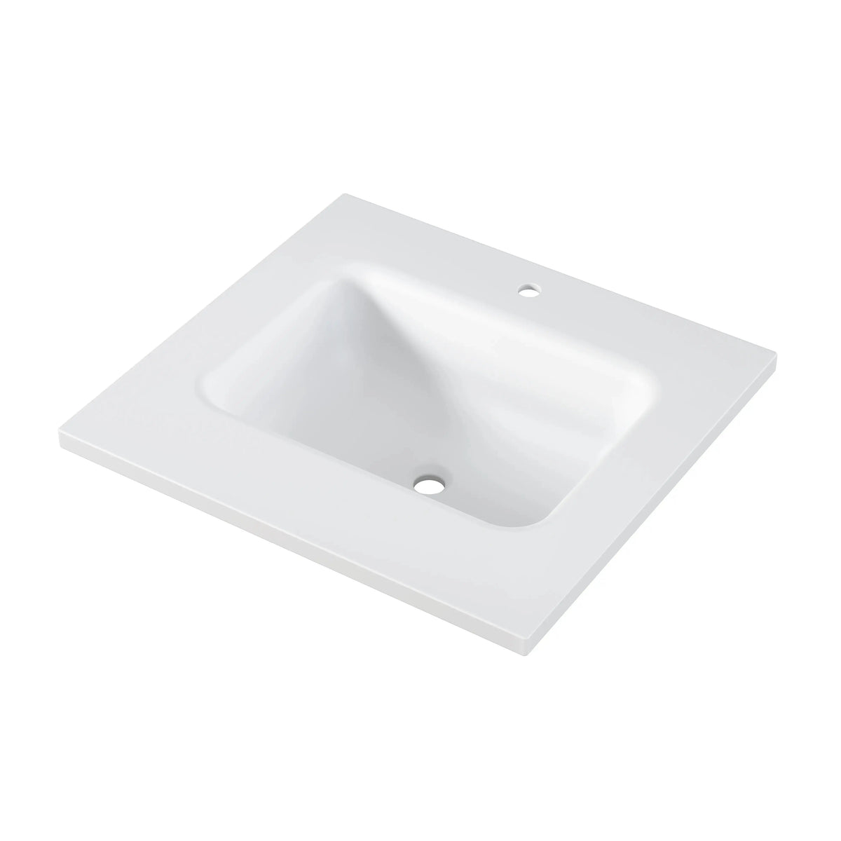 HOROW 24" Bathroom Vanity Basin Seamless Solid Surface Basin with Crack-Resistant Design Model HR-VNA24D