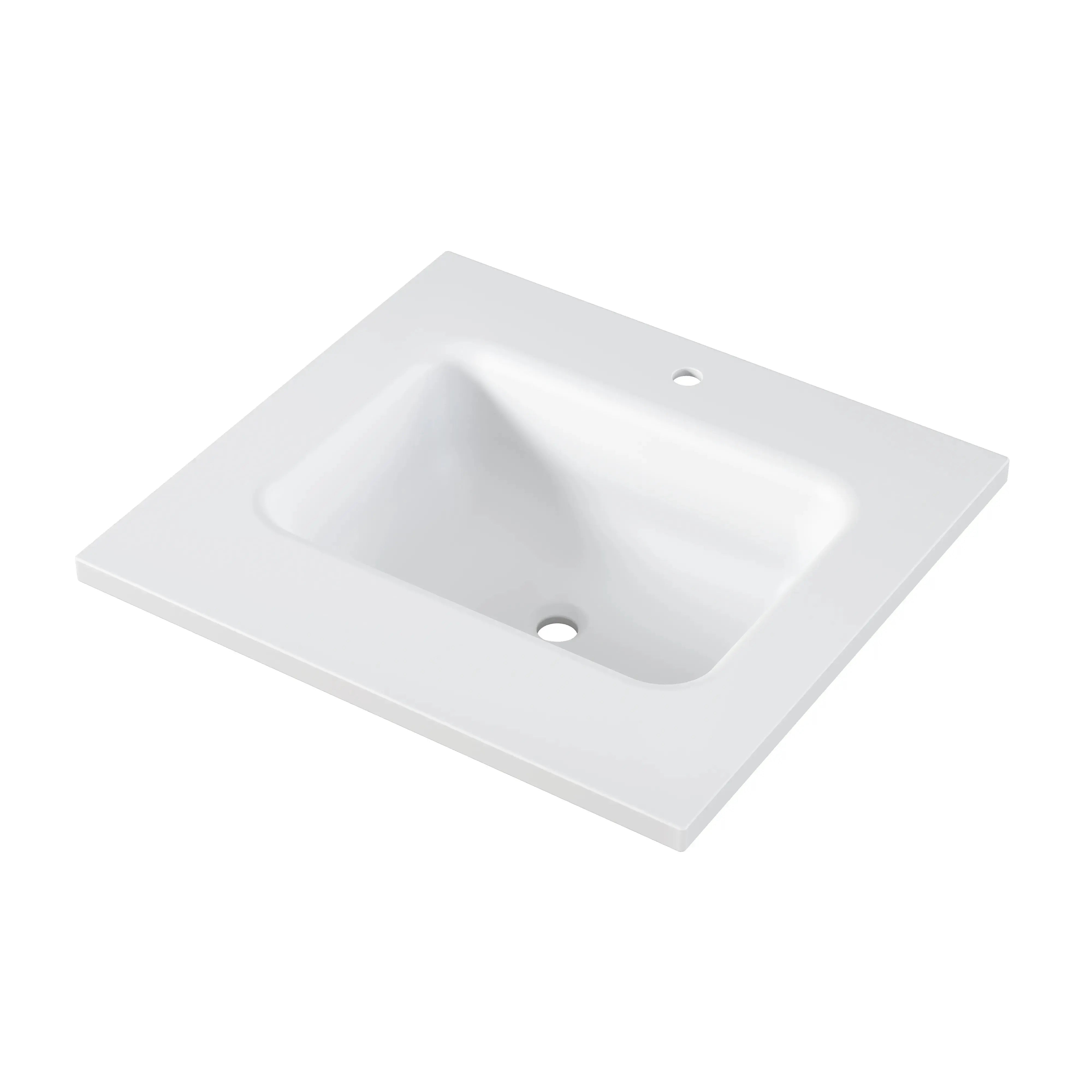 HOROW 24" Bathroom Vanity Basin Seamless Solid Surface Basin with Crack-Resistant Design Model HR-VNA24D