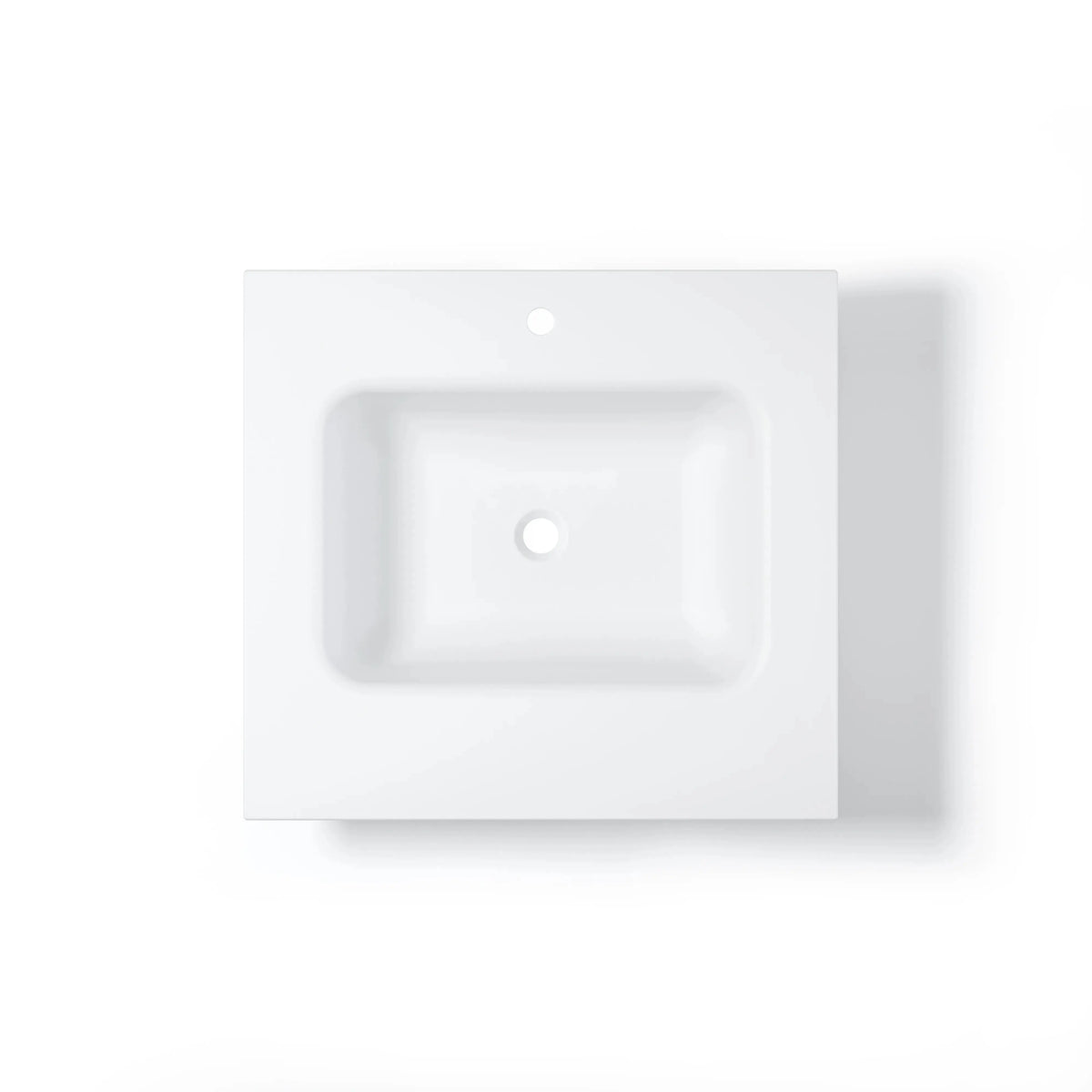 HOROW 24" Bathroom Vanity Basin Seamless Solid Surface Basin with Crack-Resistant Design Model HR-VNA24D