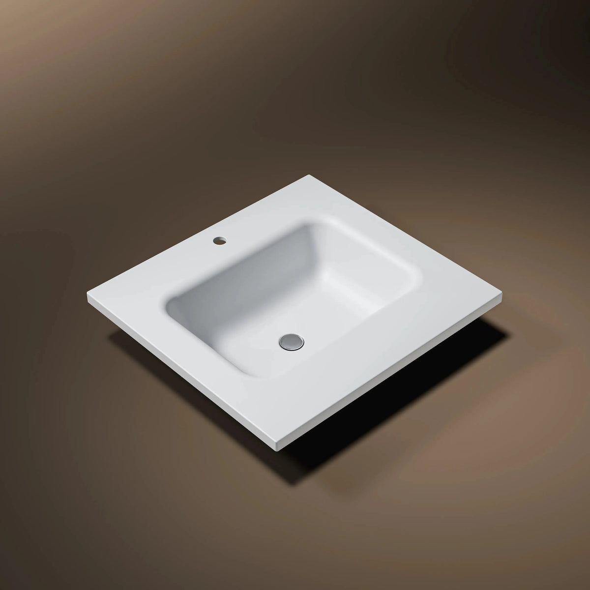 HOROW 24" Bathroom Vanity Basin Seamless Solid Surface Basin with Crack-Resistant Design Model HR-VNA24D