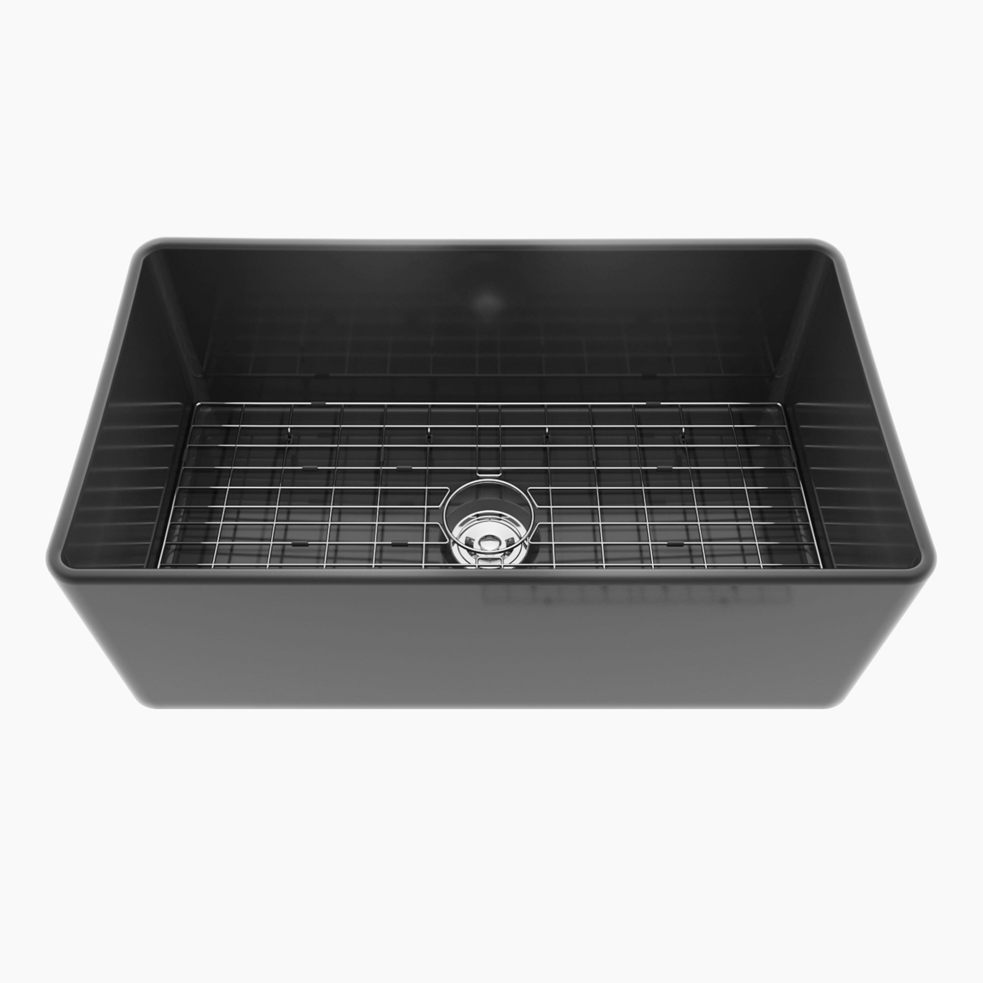 HOROW 33 Inch Sink With Grid and Basket Strainer For Farm Kitchen Model HR-S3318B