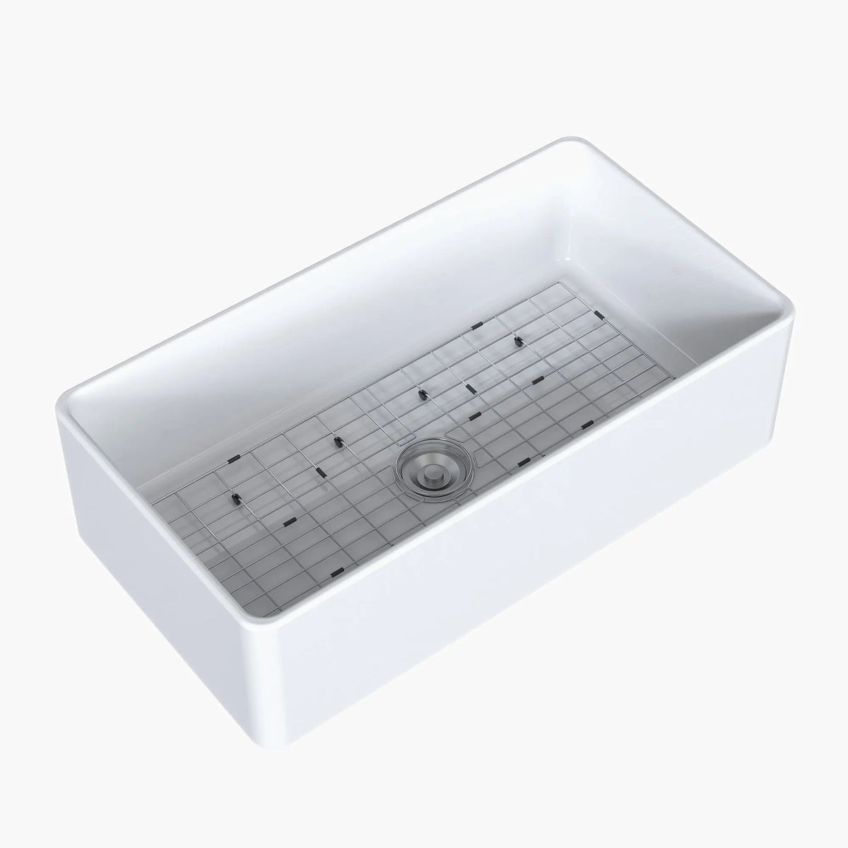 HOROW 36 Farmhouse Apron Sink Undermount Fireclay Kitchen Sink Model HR-S3618W HOROW