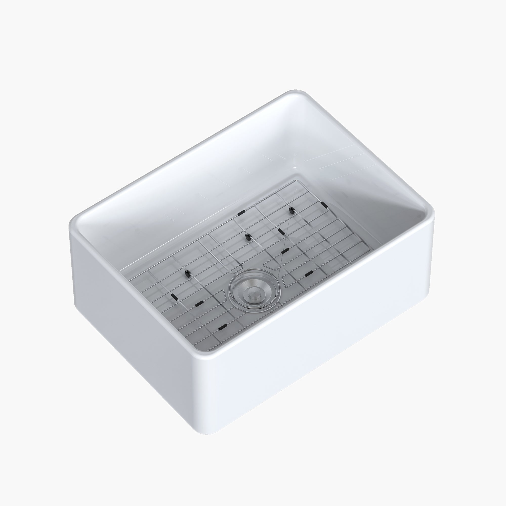 HOROW Fireclay Farmhouse Sink With Deep Single Bowl Model HR-S2418W