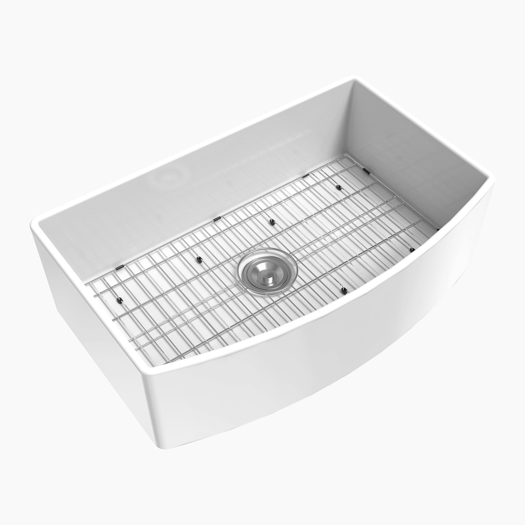 HOROW White Kitchen Sink Ceramic Porcelain Fireclay Single Bowl Model HR-S3318R