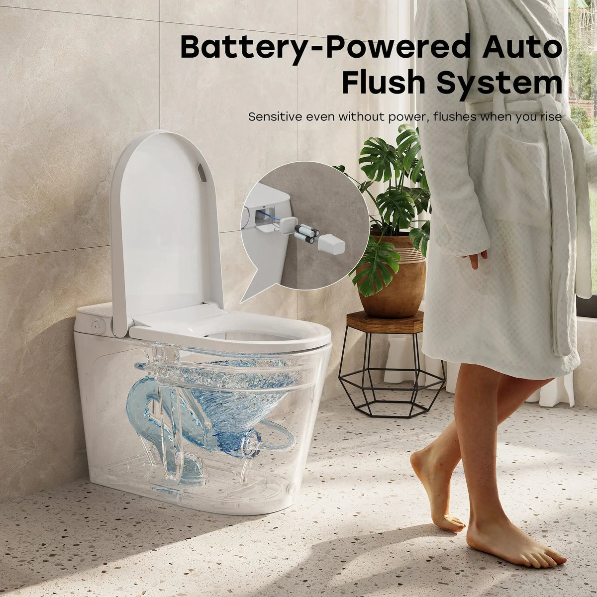 HOROW N30 Non-Electric Bidet Toilet with Comfort Chair Height