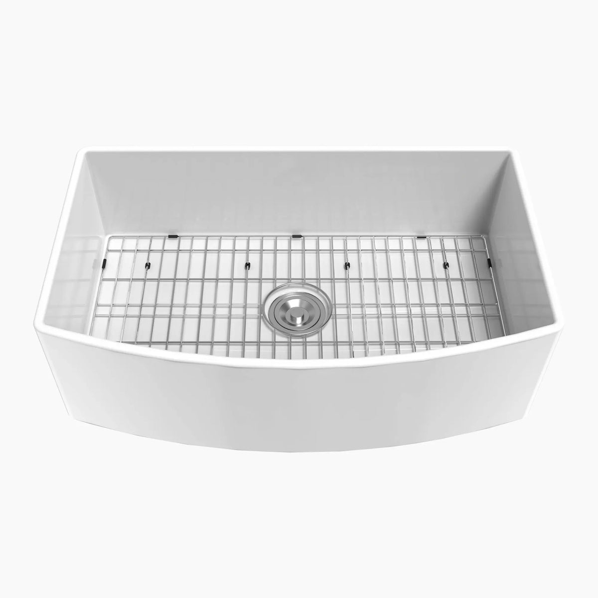 HOROW White Kitchen Sink Ceramic Porcelain Fireclay Single Bowl Model HR-S3318R HOROW