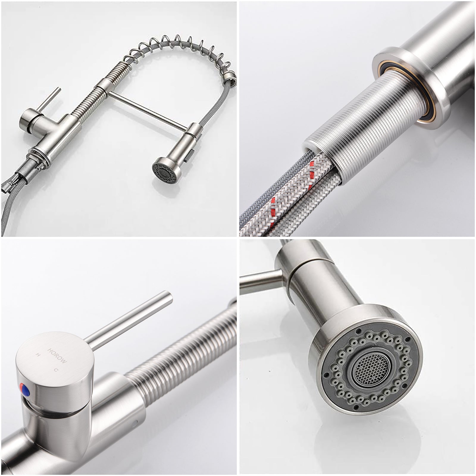 HOROW Best Kitchen Faucet With Pull Down Sprayer Model HR-KF0229B