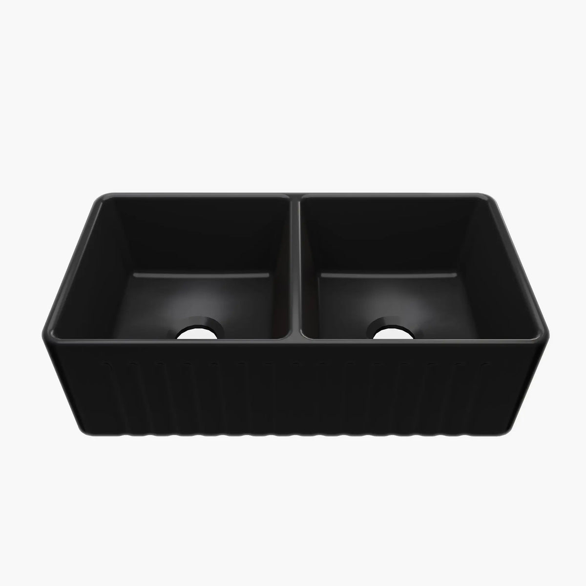 HOROW 33 Inch Farm Kitchen Sink Double Basin Fireclay Model HR-DS3318B HOROW