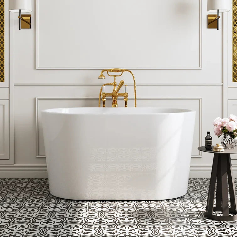 HOROW 47 Inch Freestanding Acrylic Soaking Tub Model TU47-SG-NS