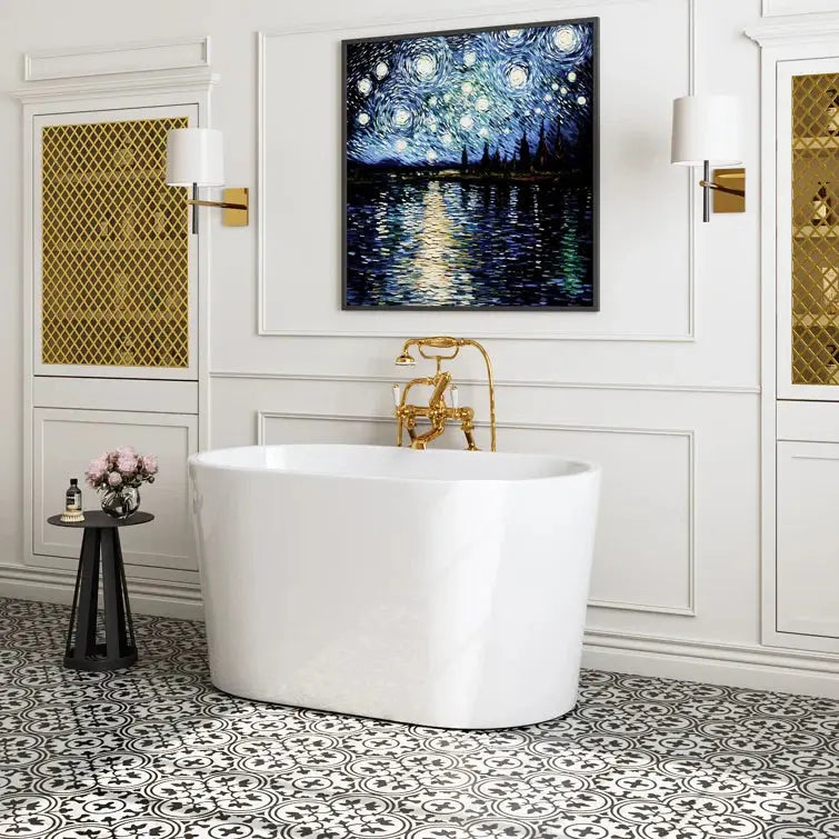 HOROW 47 Inch Freestanding Acrylic Soaking Tub Model TU47-SG-NS HOROW