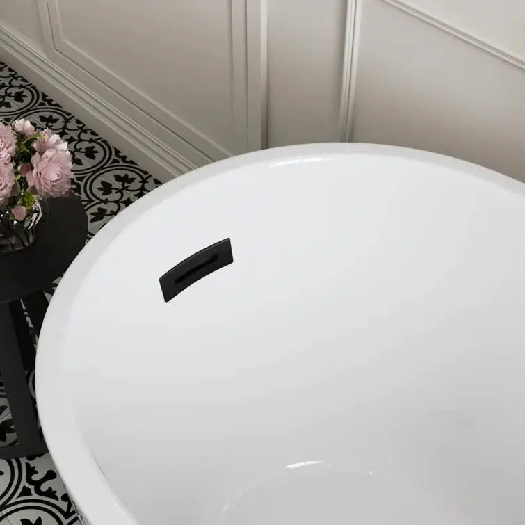 HOROW Freestanding Acrylic Bathtub 47 inch Soaking Tub Model TU47-MB-NS HOROW