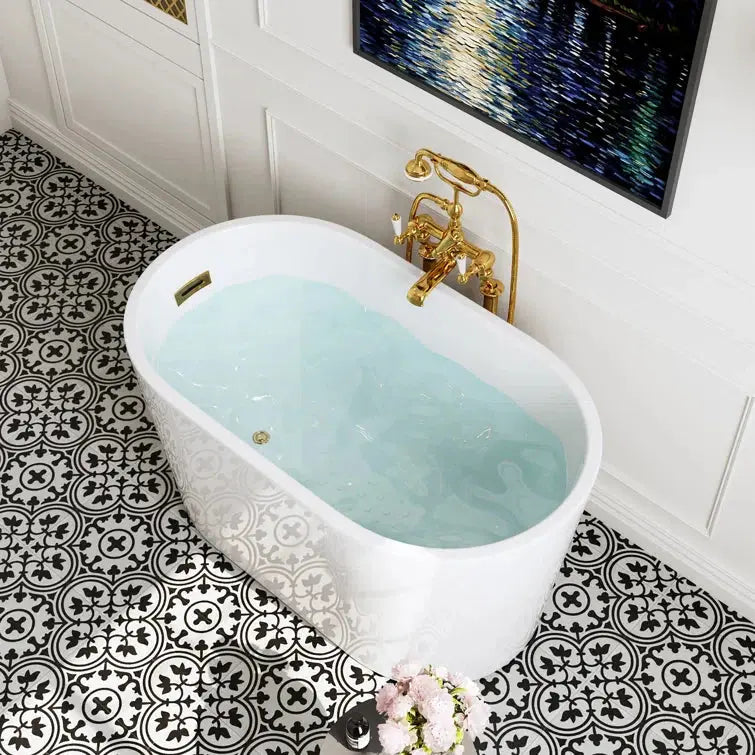 HOROW 47 Inch Freestanding Acrylic Soaking Tub Model TU47-SG-NS HOROW