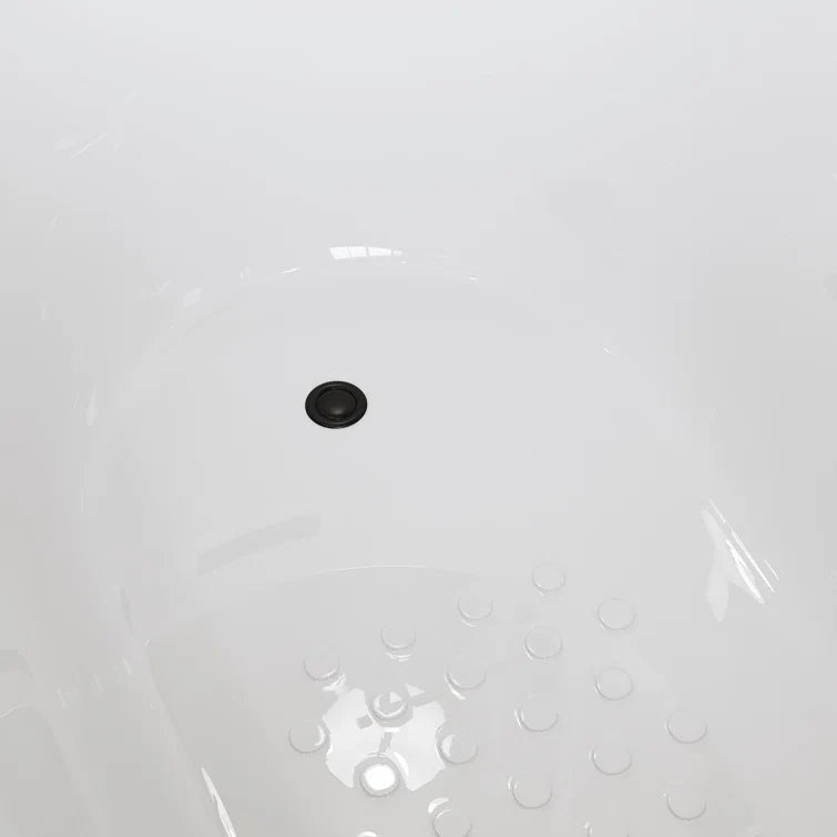 HOROW Freestanding Acrylic Bathtub 47 inch Soaking Tub Model TU47-MB-NS