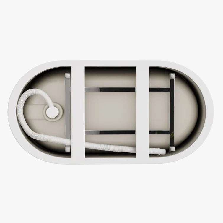 HOROW Freestanding Acrylic Bathtub 47 inch Soaking Tub Model TU47-MB-NS