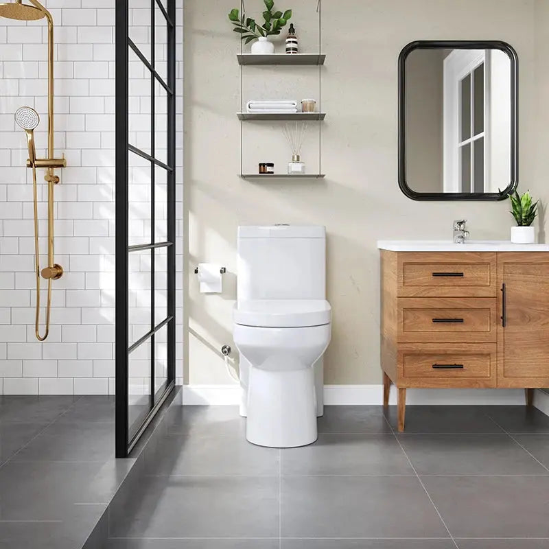 HOROW Small Toilet 1.28 GPF 10 Inch Rough In Toilet Model 8733-10 HOROW
