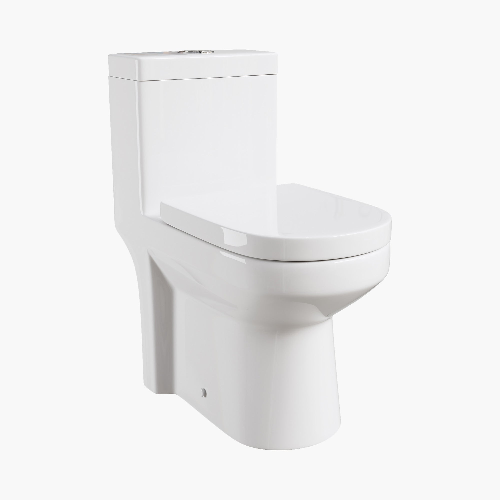 Compact 12" Rough In Toilet – HOROW 8733S One-Piece Round Design