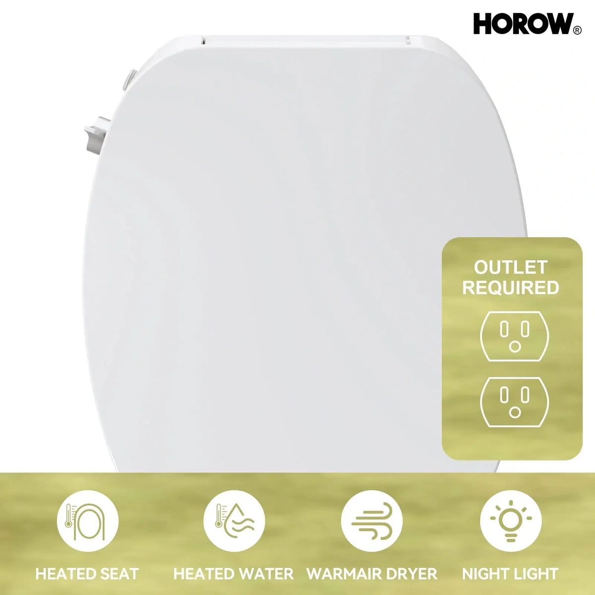 HOROW Bidet Toilet Seat With Dryer Heated Toilet Seat bidet Model B0401 HOROW