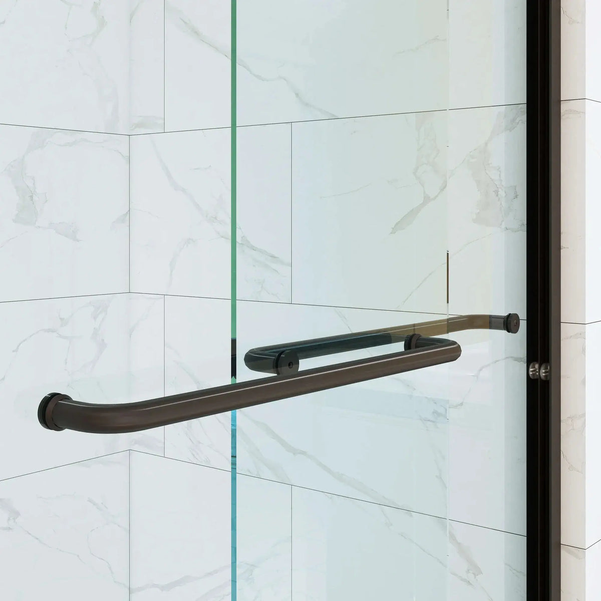 HOROW Frameless Sliding Shower Door 60 Inch Matte Black Shower Door Model BE6076-MB HOROW