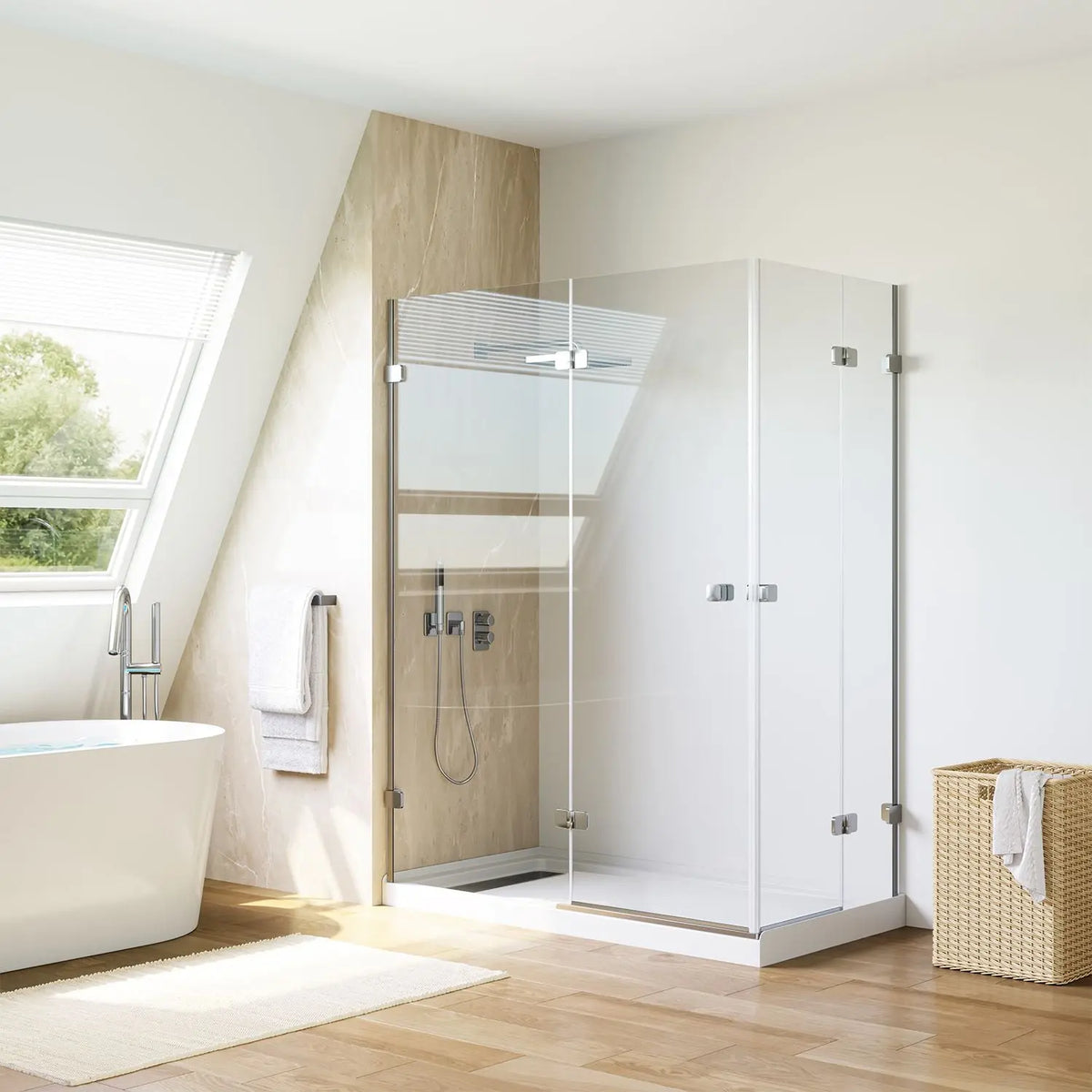 60 inch Shower Pan with Left Drain and 3-Sided Flange Model BS6032-MB-L HOROW