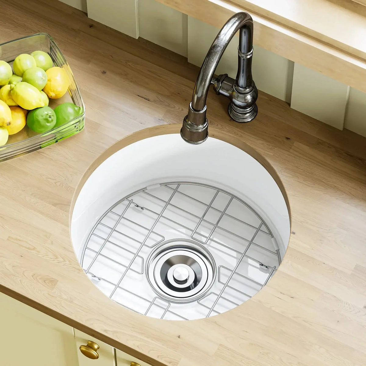Dual Mount Kitchen Sink of Ceramic and Fireclay Model C1818W HOROW