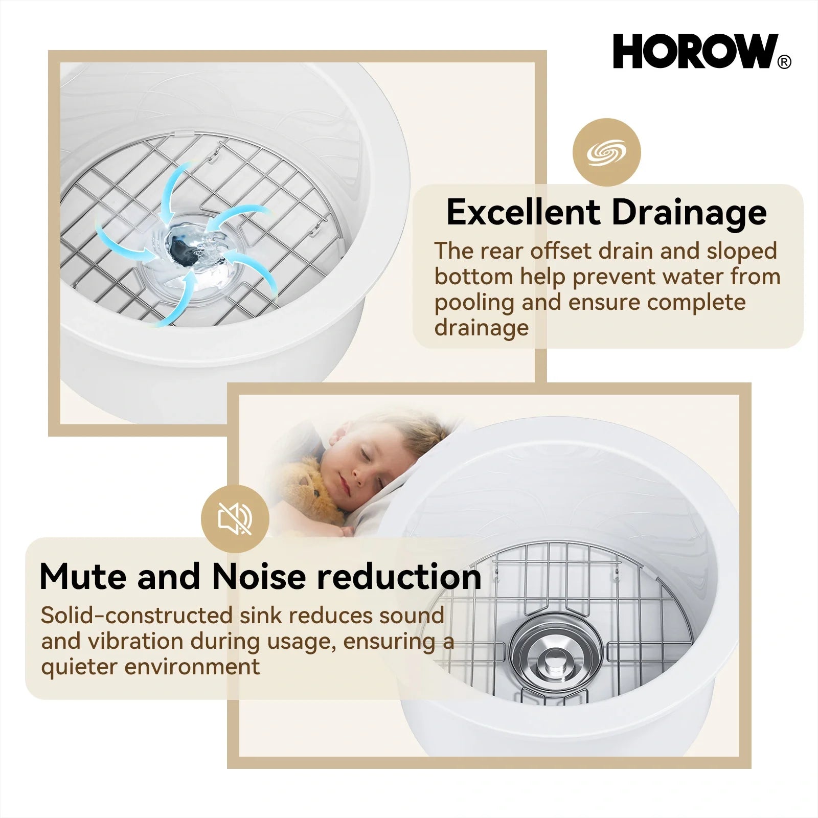 Dual Mount Kitchen Sink of Ceramic and Fireclay Model C1818W