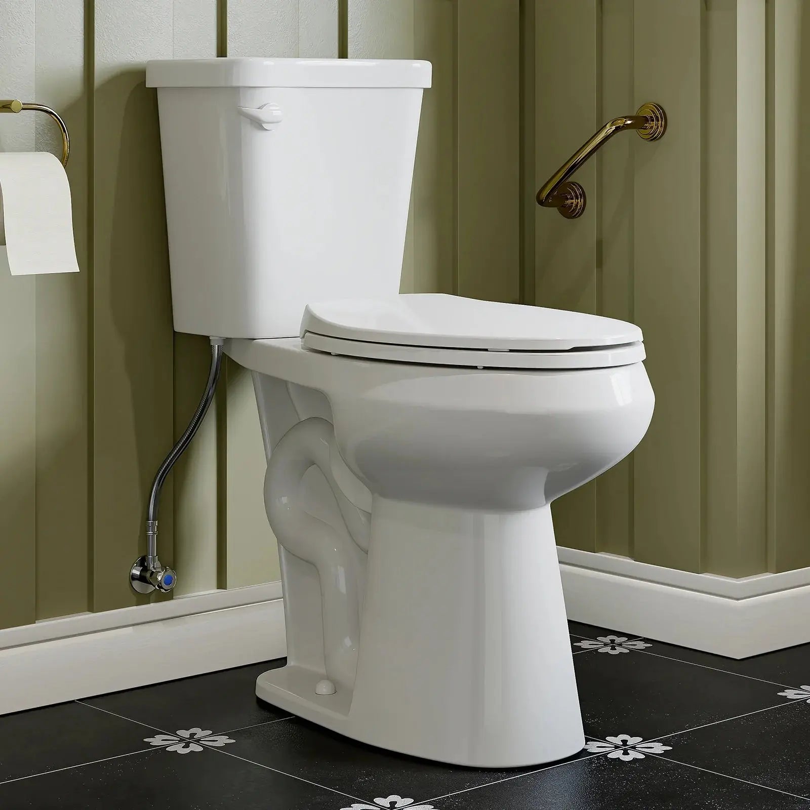 HOROW HWTT-E02S Elongated 2-Piece Toilet | Single Flush, 12" Rough-In