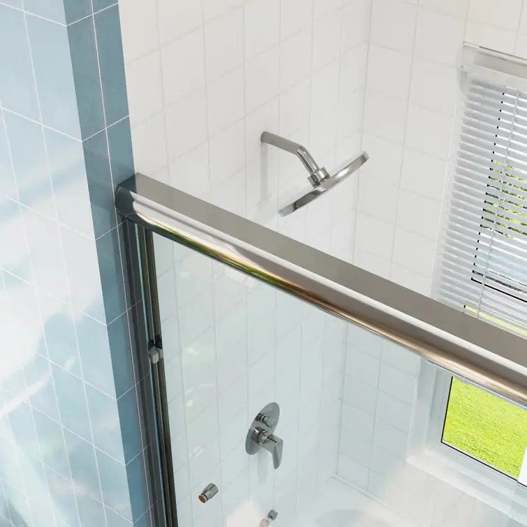 HOROW 59 Inch Glass Shower Door Double Sliding Bathtub Door Model BE5956-CH HOROW