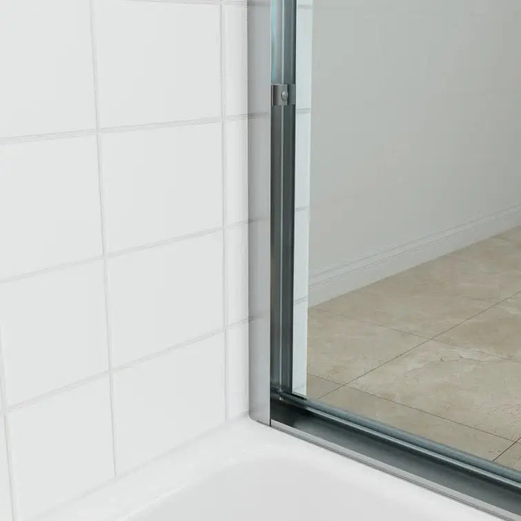 HOROW 59 Inch Glass Shower Door Double Sliding Bathtub Door Model BE5956-CH HOROW