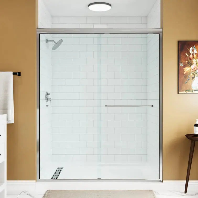 HOROW 59 Inch Glass Shower Door Sliding Chrome Shower Door Model BE5972-CH HOROW