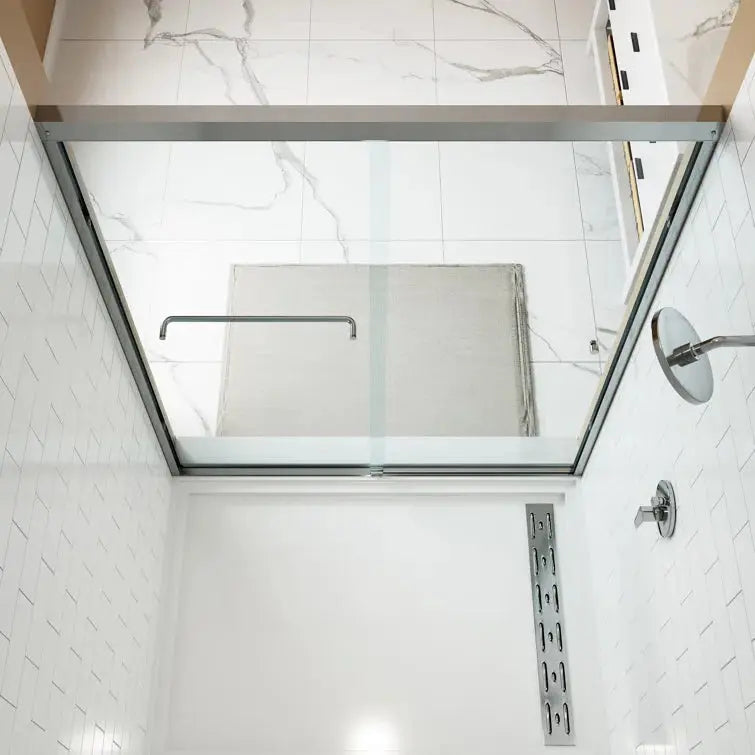 HOROW 59 Inch Glass Shower Door Sliding Chrome Shower Door Model BE5972-CH HOROW
