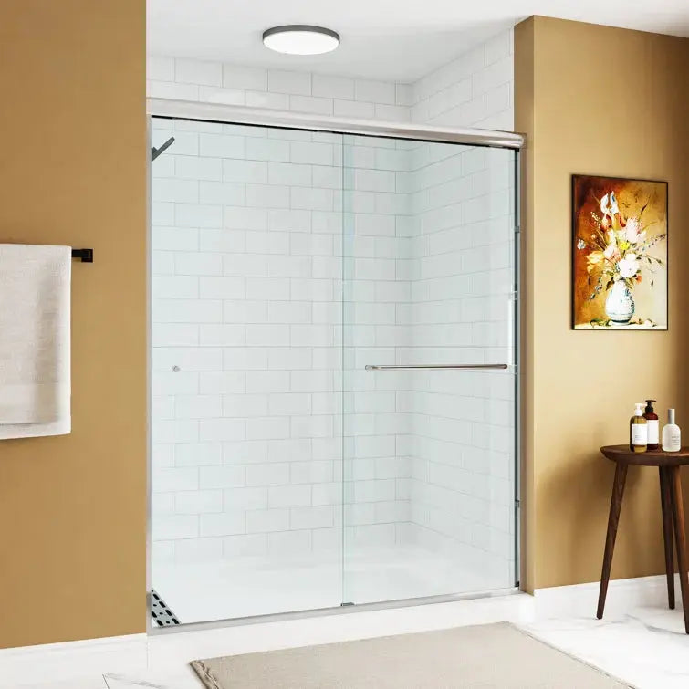 HOROW 59 Inch Glass Shower Door Sliding Chrome Shower Door Model BE5972-CH HOROW