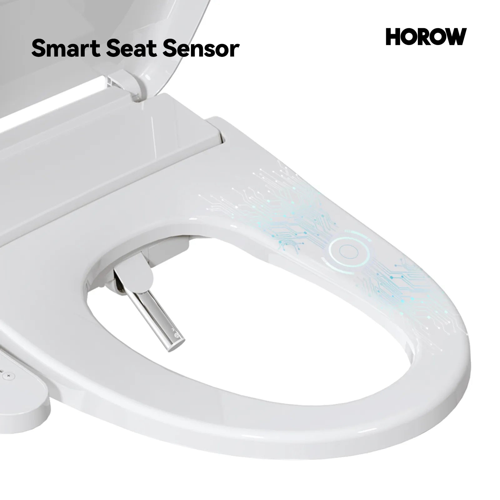 HOROW T0338W Elongated One Piece Toilet With Bidet Toilet Seat Model BT0338W
