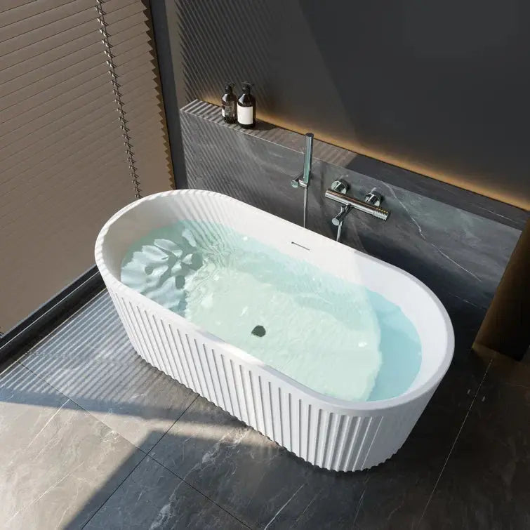 HOROW 2 Person Bathtub 67 inch Freestanding Tub Model TU67-MB HOROW