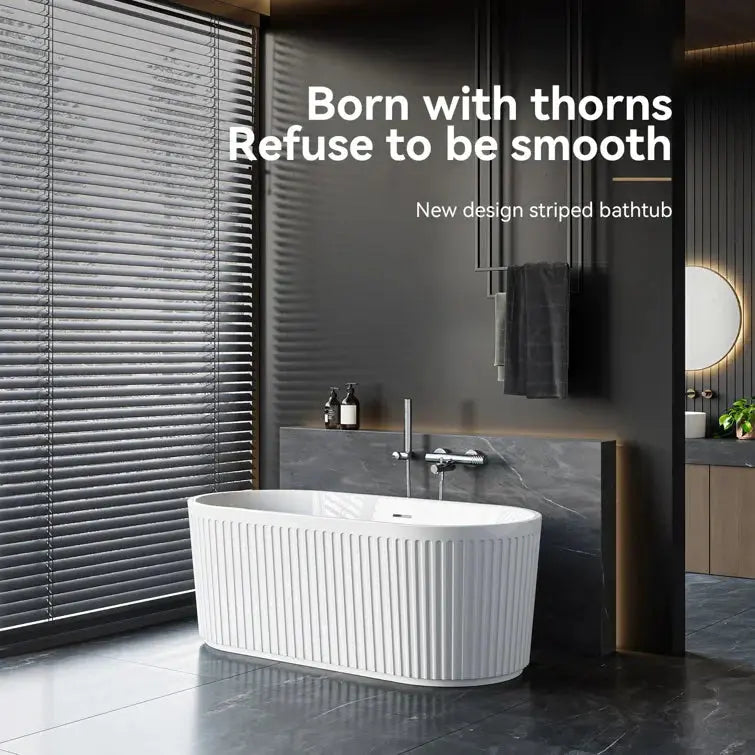 HOROW 2 Person Bathtub 67 inch Freestanding Tub Model TU67-MB HOROW