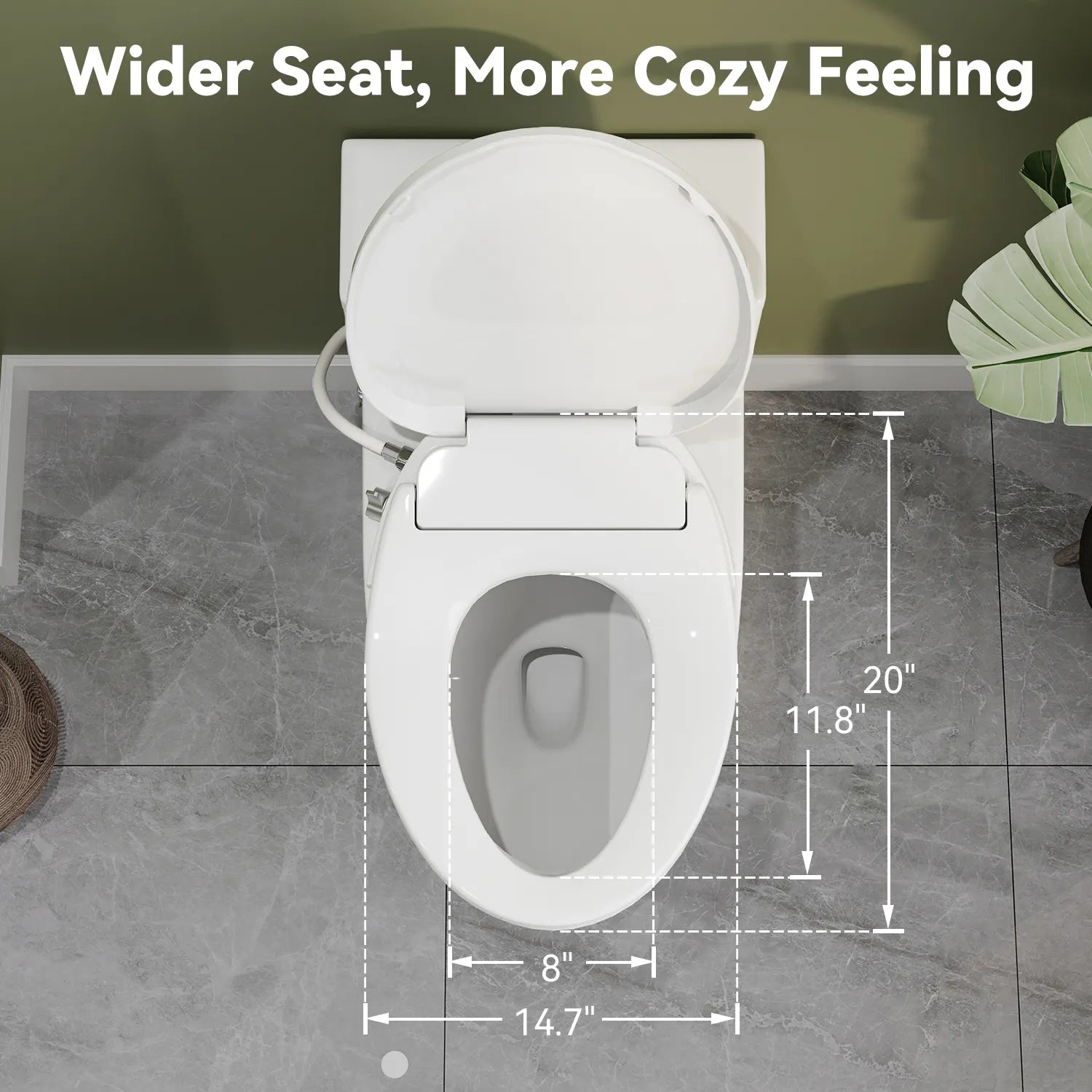 Low Tank Toilet with ADA and 1.28 GPF Dual Flush Model T0338W-BD