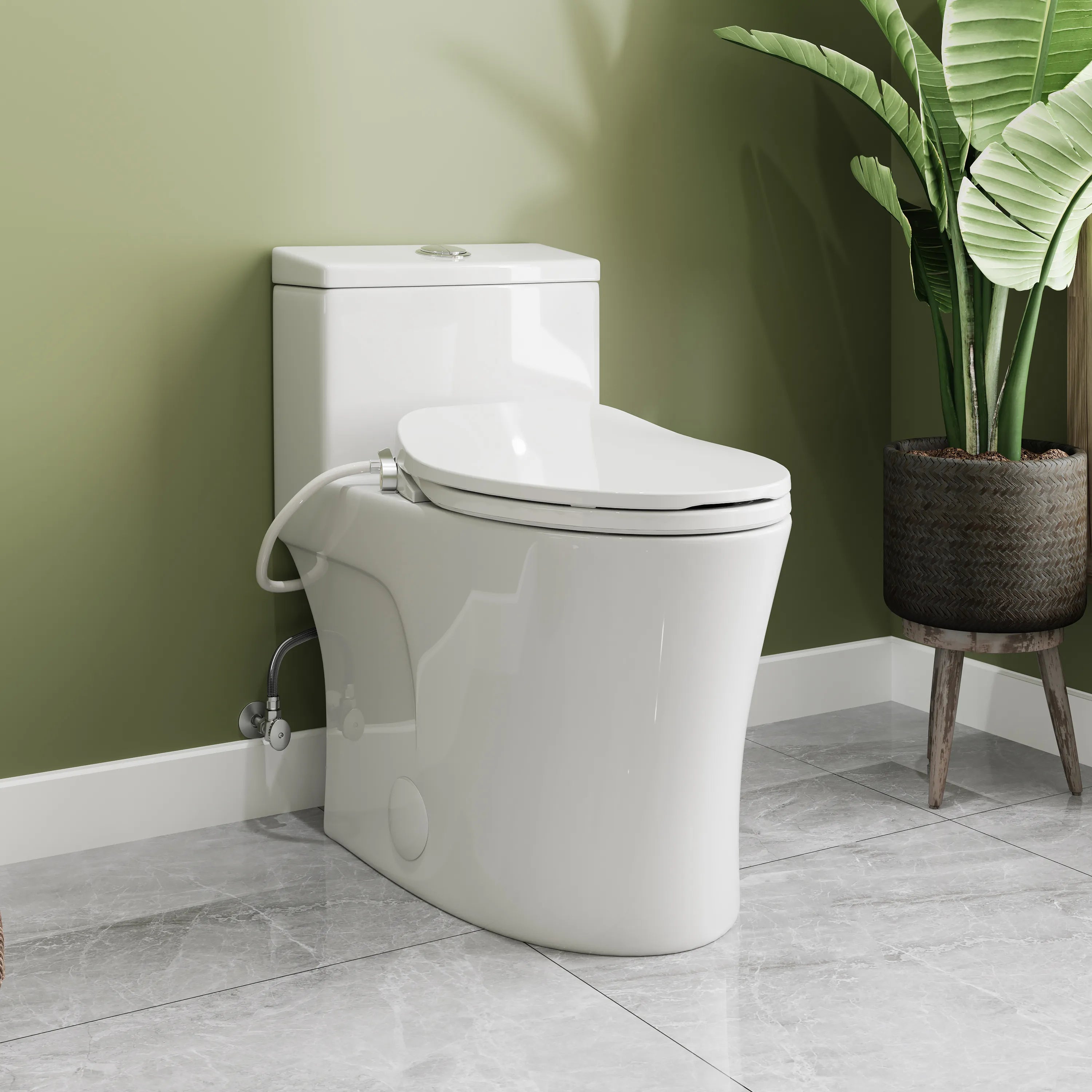 Low Tank Toilet with ADA and 1.28 GPF Dual Flush Model T0338W-BD