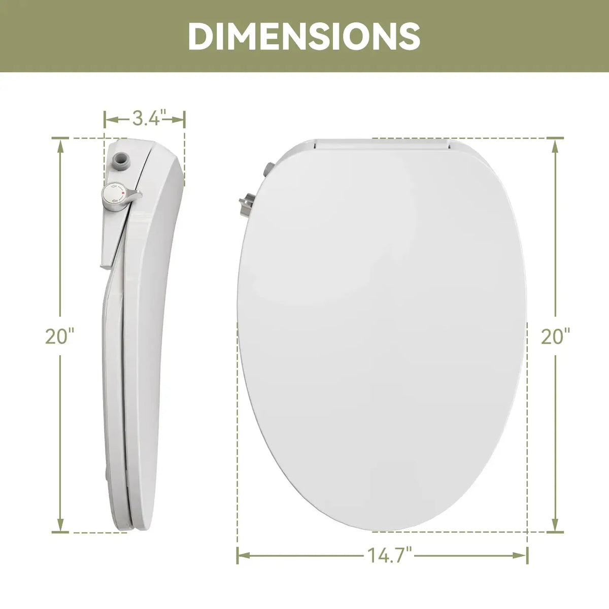 Low Tank Toilet with ADA and 1.28 GPF Dual Flush Model T0338W-BD HOROW