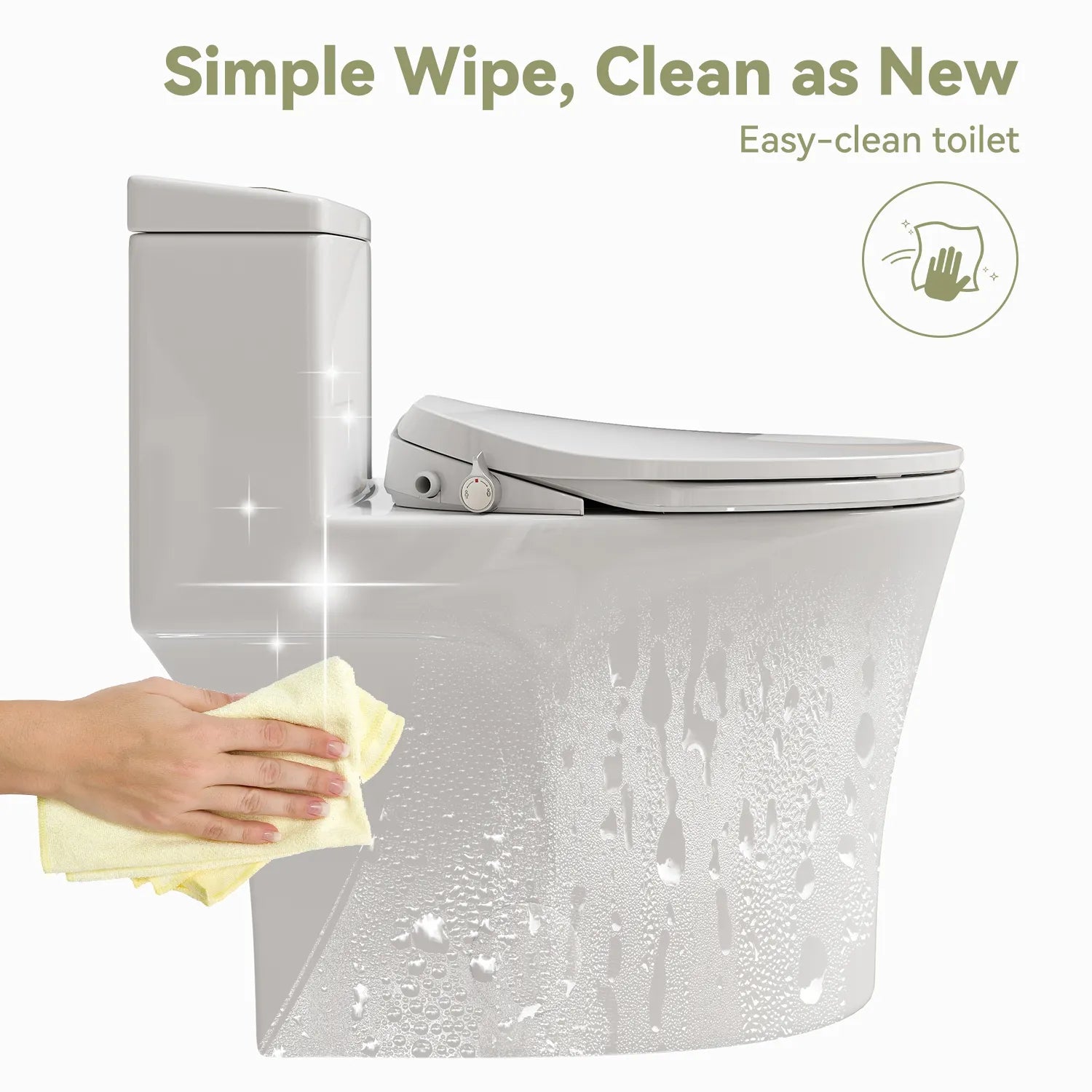 Low Tank Toilet with ADA and 1.28 GPF Dual Flush Model T0338W-BD