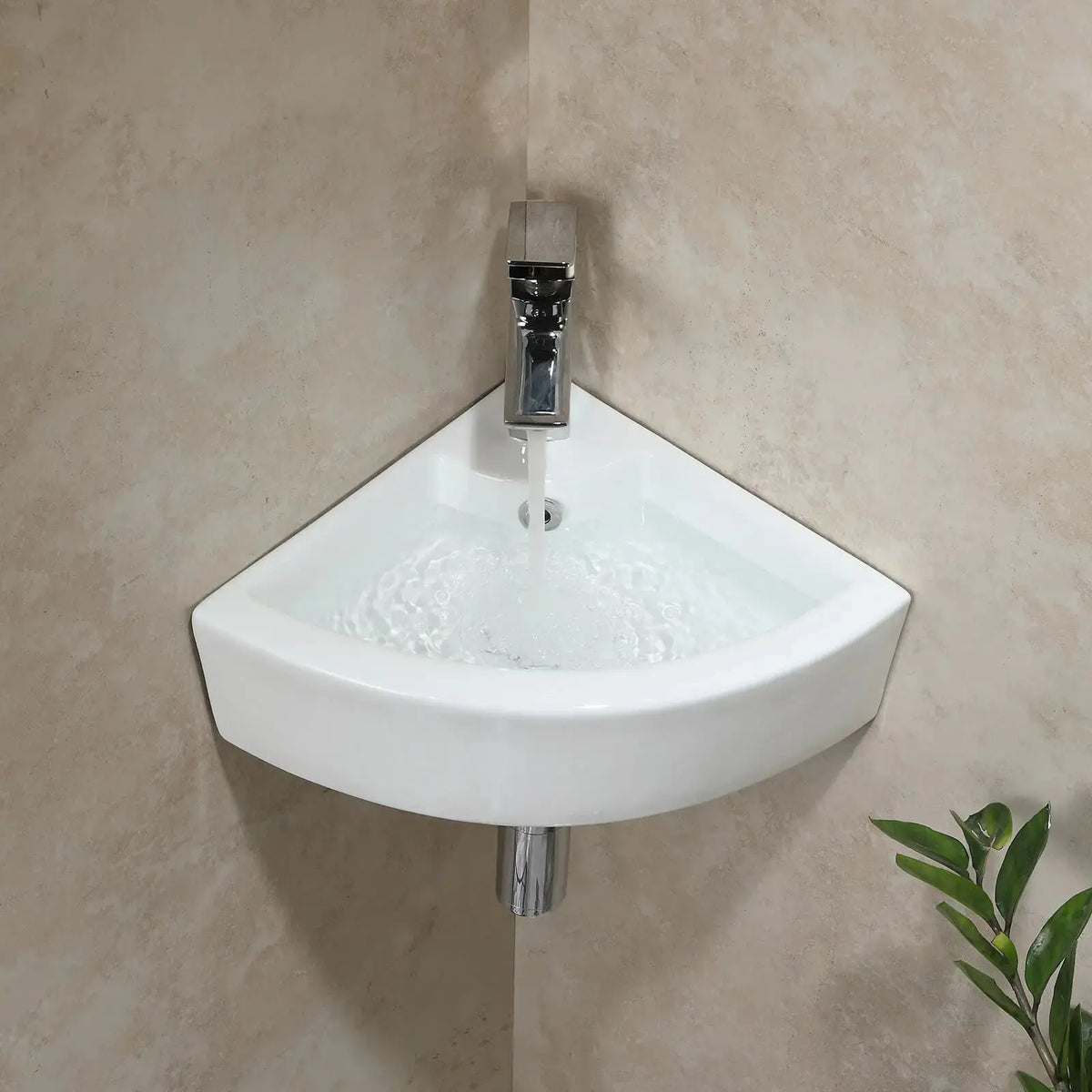 HOROW Wall Mounted Sink Bathroom Basin With Overflow Model HWTP-C3232W HOROW