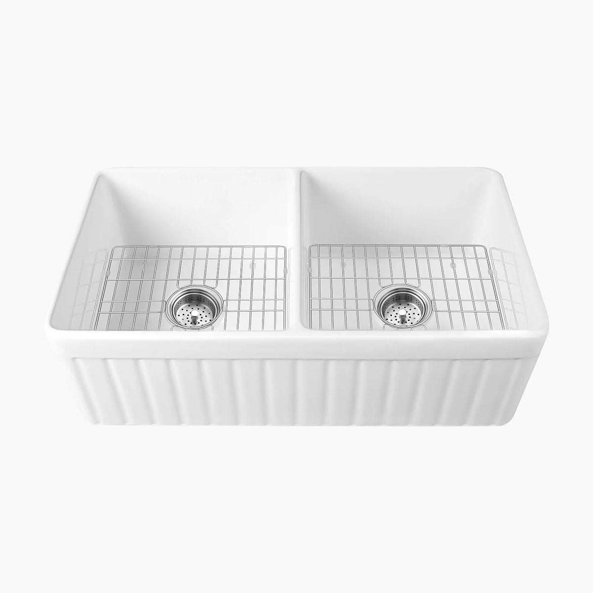 HOROW Farmhouse Kitchen Sink Reversible Double Bowl Model HR-DS0118W HOROW