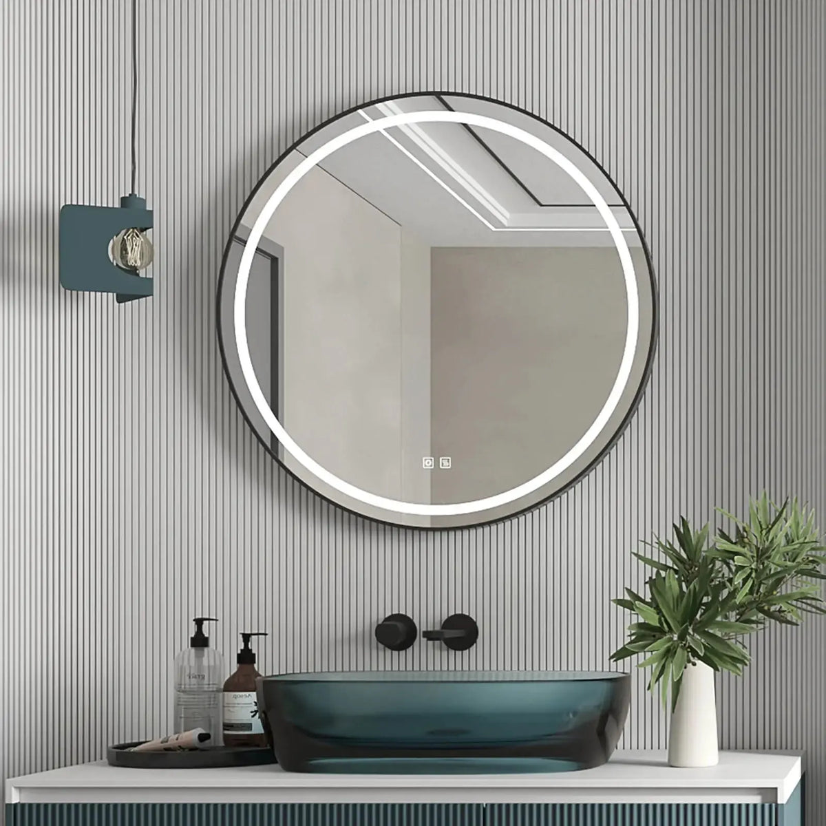 HOROW 32 inch round mirror With Smart Dimming and IP54 Waterproof Model HR-J32R HOROW