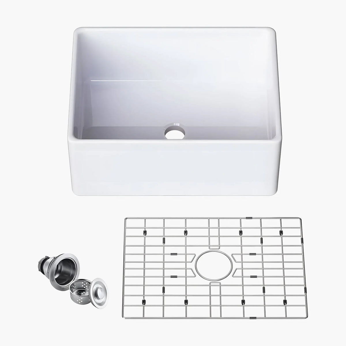 HOROW Fireclay Farmhouse Sink With Deep Single Bowl Model HR-S2418W HOROW