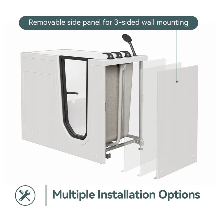 HOROW Walk in Tub and Shower Combo Sit Down Bathtub Model M-329R