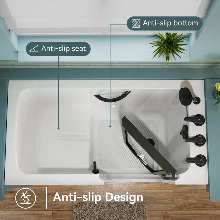 HOROW Walk in Tub and Shower Combo Sit Down Bathtub Model M-329R