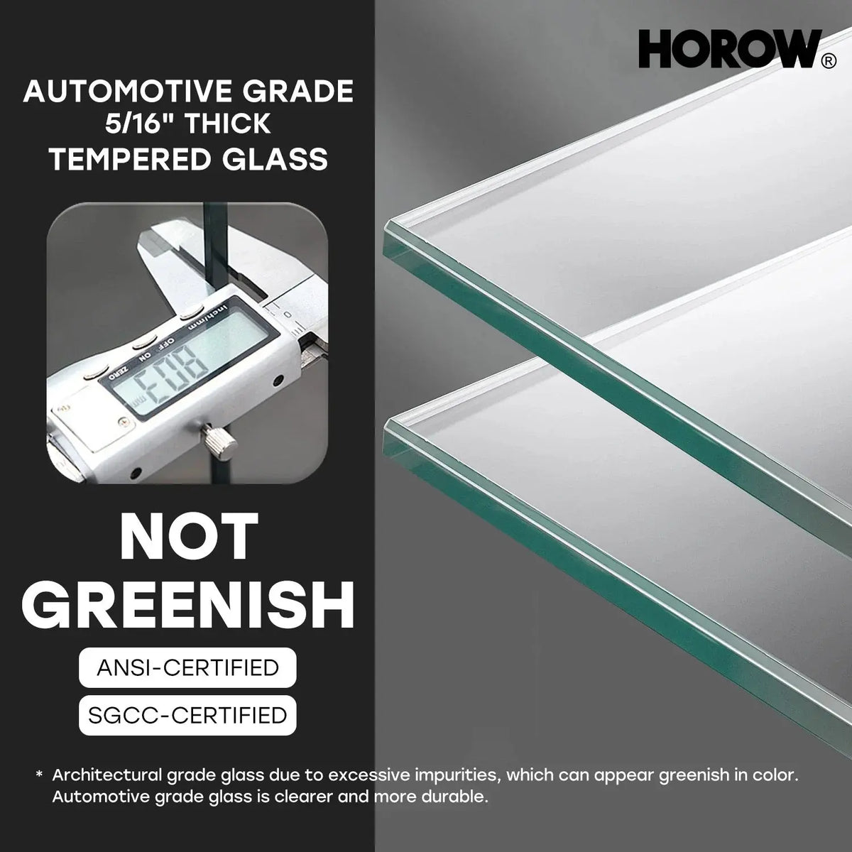 HOROW K2-MB Black Ultra-Narrow Frame Shower Door with Magnetic Catch HOROW