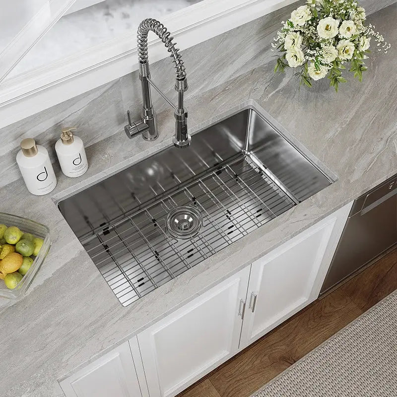 HOROW Stainless Steel Undermount Sink 32 Inch Kitchen Farm Sink Model HR-MS3219D HOROW