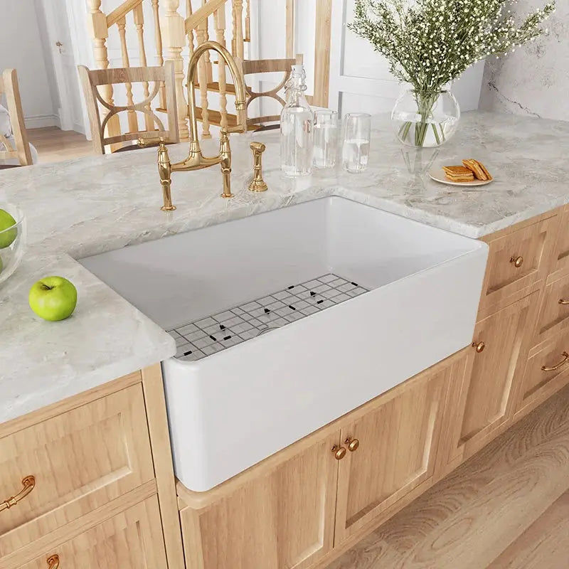 HOROW Farmhouse Kitchen Sink Reversible Single Bowl Model HR-S0185W HOROW